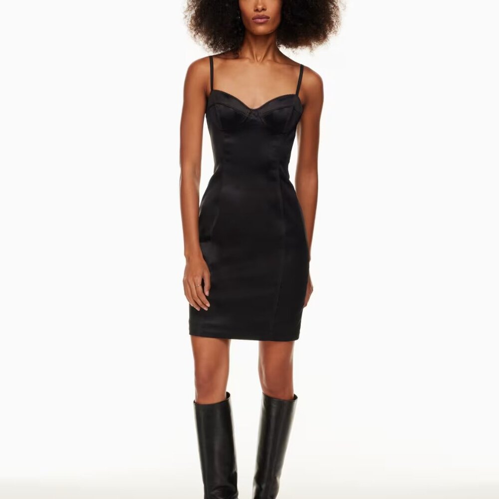 NWT Black Wilfred Mirror Dress size 6 Aritzia